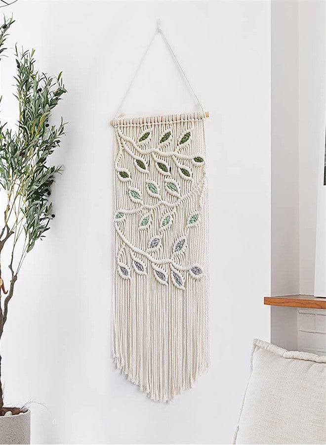 BMIDRUT Macrame Hanging Tapestry Boho Hand Woven Tapestries Dream Catchers Boho Wall Art Decor Home Wall Decor Wall Pediment 16x30 Inch - Image 1